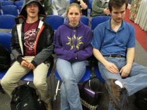 Students exhausted after their competition.  This was a joke.