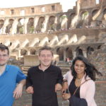 Randall, Thomas, and Maya at the Roman Colosseum .